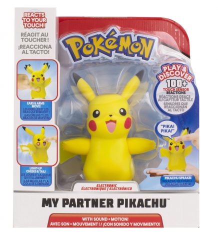 Produktbilde av Pokémon My Partner Pikachu electronic - med 100 reaksjoner med lyd, lys og bevegelser.
