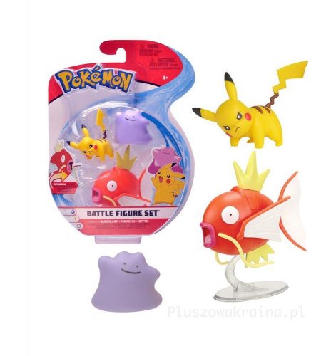Produktbilde av Pokemon Pikachu + Magikarp + Ditto Figur Battle Pack - 3 pack