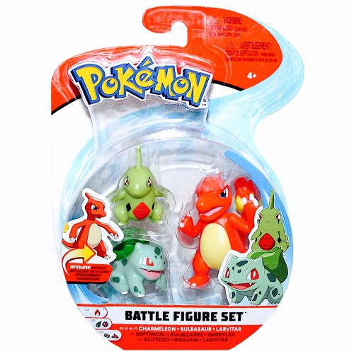Produktbilde av Pokemon Battle Figur Set - Charmeleon + Bulbasaur + Larvitar