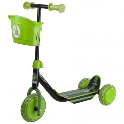 Produktbilde av Stiga Mini Scooter KID 3W Svart/Grønn - 3-hjul Sparkesykkel
