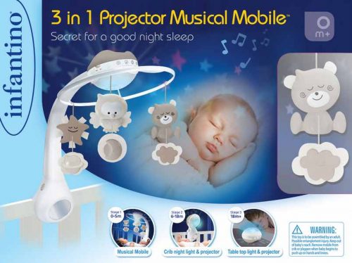 Produktbilde av Infantino 3 i 1 Projector Musical Mobile