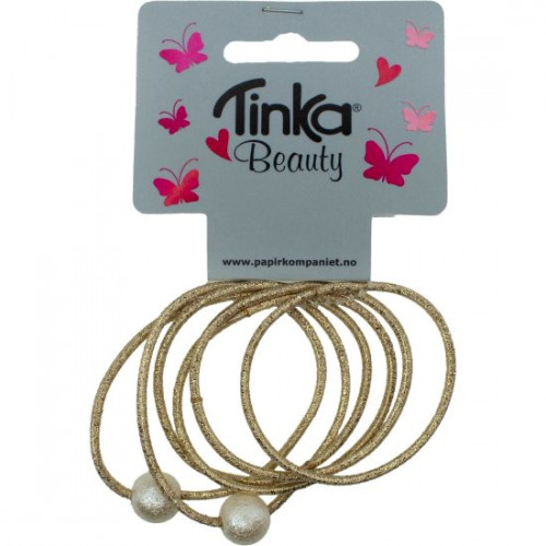 Produktbilde av Tinka Beauty 6 stk Hårstrikk Gull