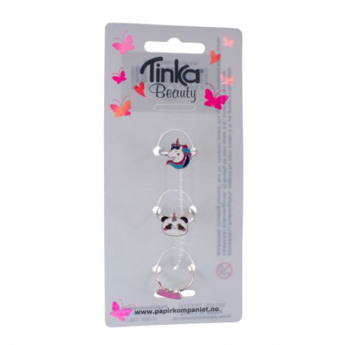 Produktbilde av Tinka Beauty 3 stk Ring Panda Enhjørning & Katt