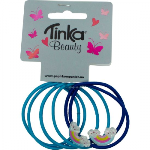 Produktbilde av Tinka Beauty 6 stk Hårstrikk Blå Regnbue