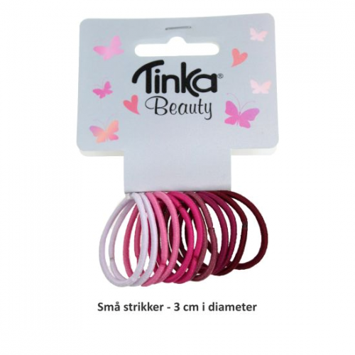 Produktbilde av Tinka Beauty 12 stk Hårstrikk Lilla / Hvit