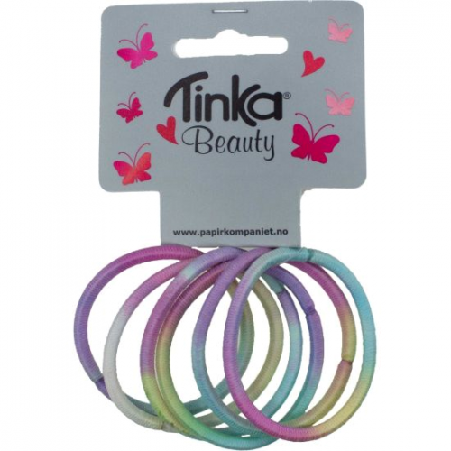 Produktbilde av Tinka Beauty 6 stk Hårstrikk Regnbue