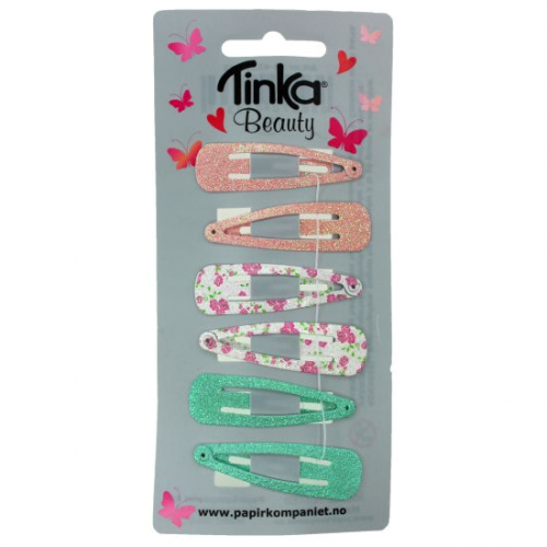 Produktbilde av Tinka Beauty 6 stk Hårsklips Glitter Blomster