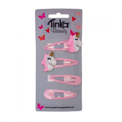 Produktbilde av Tinka Beauty 4 stk Hårclips Rosa Unicorn