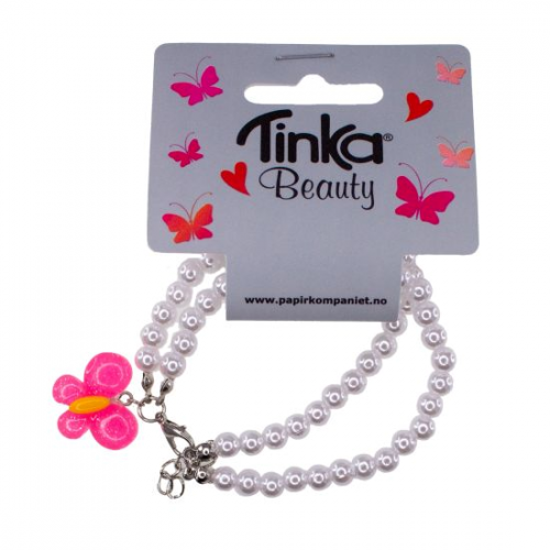 Produktbilde av Tinka Beauty Armbånd Hvite Perler Sommerfugl