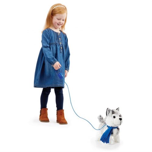 Produktbilde av Happy Pets Walk Along Puppy Husky - Plysj Motorisert Hund