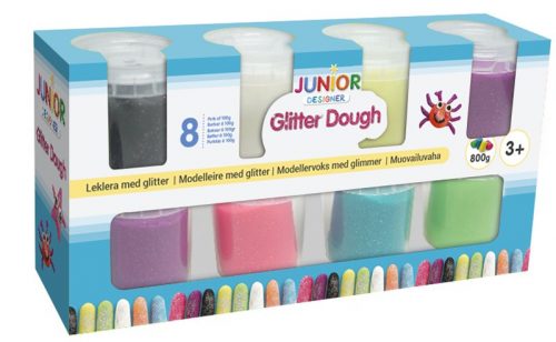 Produktbilde av Junior Designer  Glitter Leire - 8 Pack