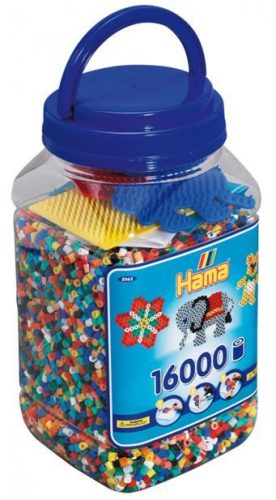 Produktbilde av Hama Midi blå boks - 16 000 Midi perler og 3 perlebrett