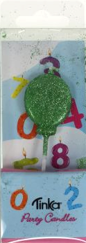 Produktbilde av Tinka Kakelys Ballong Med Glitter - Grønn