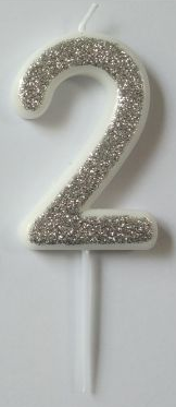 Produktbilde av Tinka Kakelys Med Glitter 2år - Sølv