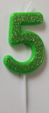 Produktbilde av Tinka Kakelys Med Glitter 5år - Grønn