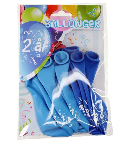 Produktbilde av Tinka Ballonger 8pk- 2 år Blå