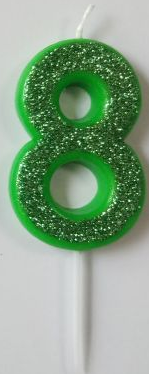 Produktbilde av Tinka Kakelys Med Glitter 8år - Grønn