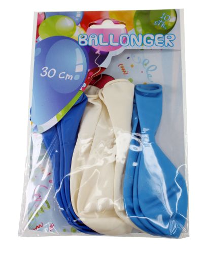 Produktbilde av Tinka Ballonger 8pk - 30cm Blå / Hvit