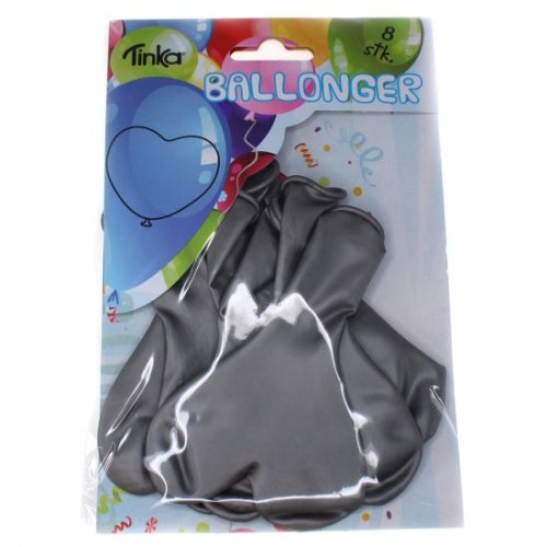 Produktbilde av Tinka Ballonger 8pk - Hjerteformet - Sølv