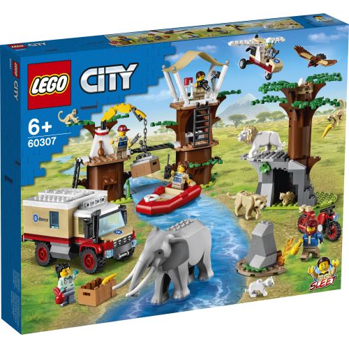 Produktbilde av Lego City Wildlife 60307 Dyreredningstjenestens leir
