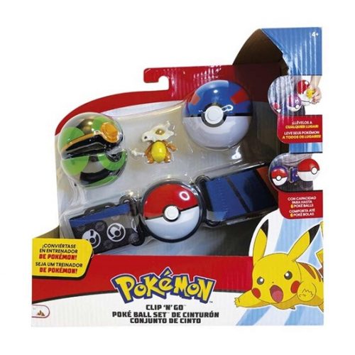 Produktbilde av Pokemon Clip N' Go Pokeball Belte Sett med Kubone