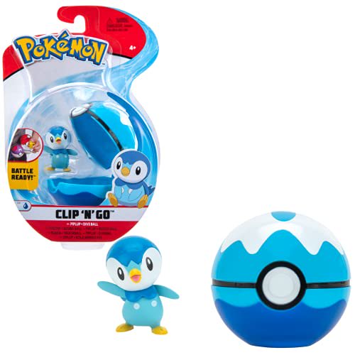 Produktbilde av Pokémon CLIP N GO Piplup og orginal poke ball