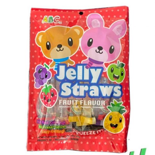 Produktbilde av Jelly Straws Bunny and Bear Fruits Flavor Godteri